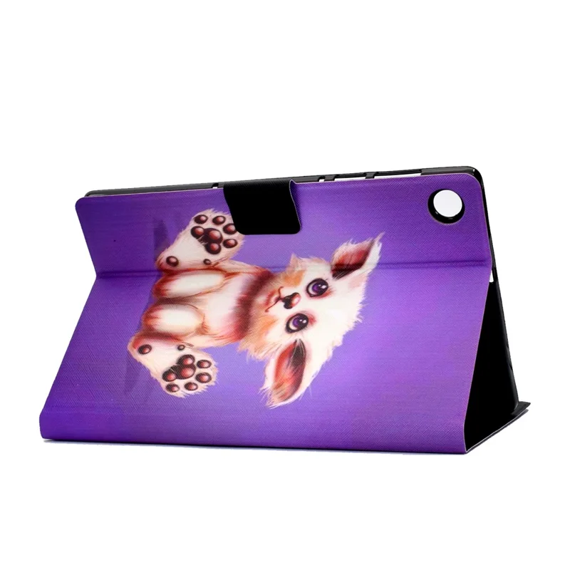 For Samsung Galaxy Tab A11 / A9 Case with Card Holder Anti-Scratch PU+TPU Tablet Cover - Golden Fox