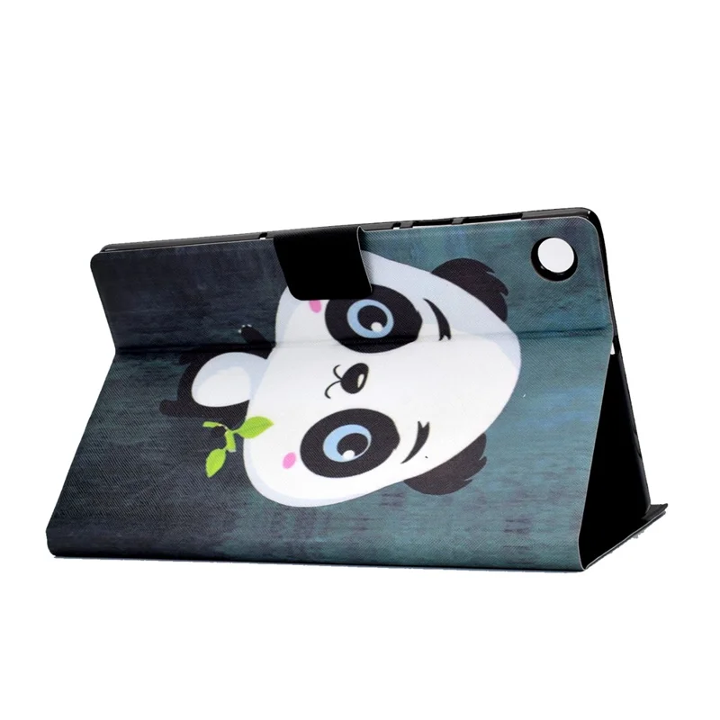 Pour Samsung Galaxy Tab A9 Étui avec porte-cartes Anti-rayures PU+TPU Housse de Tablette - Panda