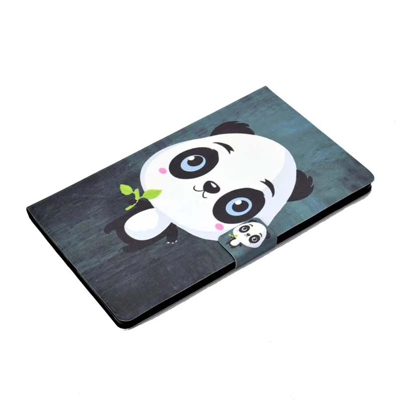 Pour Samsung Galaxy Tab A9 Étui avec porte-cartes Anti-rayures PU+TPU Housse de Tablette - Panda