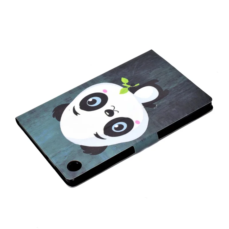 Pour Samsung Galaxy Tab A9 Étui avec porte-cartes Anti-rayures PU+TPU Housse de Tablette - Panda