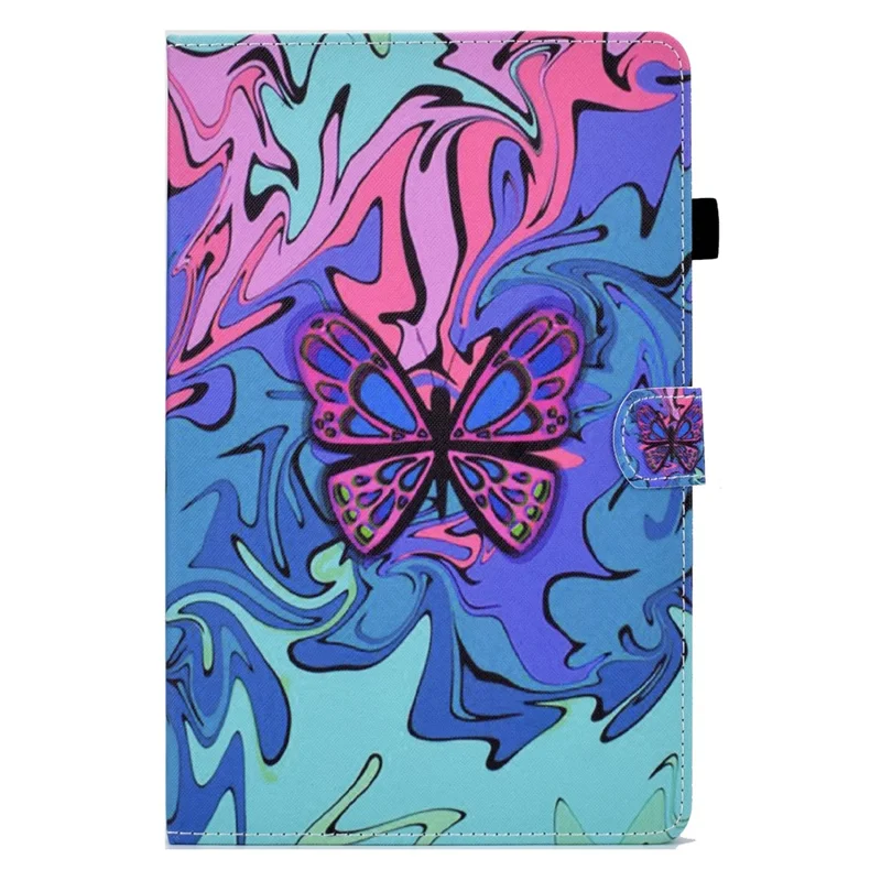 For Samsung Galaxy Tab A9 Case A7 PU Leather Tablet Cover with Card Holder - Butterfly