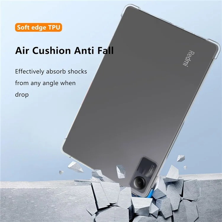 Для чехла Xiaomi Redmi Pad SE с защитой от падения TPU Чехол для планшета Прозрачная крышка планшета