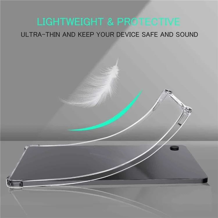 Pour Samsung Galaxy Tab A9 Clear Case TPU Tablet Cover + 2.5D Arc Edge Tempered Glass Screen Film
