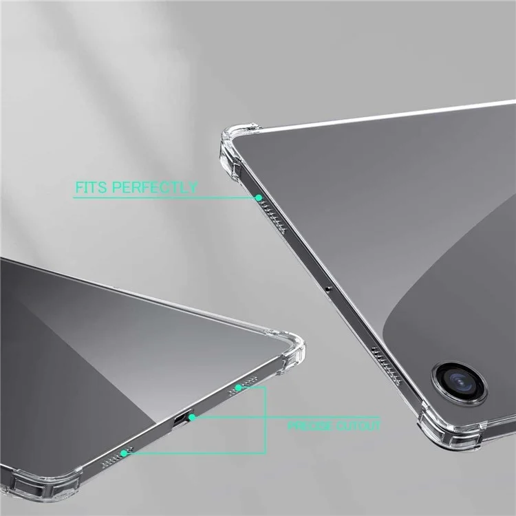 Pour Samsung Galaxy Tab A9 Clear Case TPU Tablet Cover + 2.5D Arc Edge Tempered Glass Screen Film