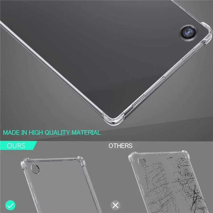 Per Samsung Galaxy Tab A9 Coperta Tablet TPU Case Clear Case + Film Per Schermo in Vetro Temperato ad Arco 2.5D