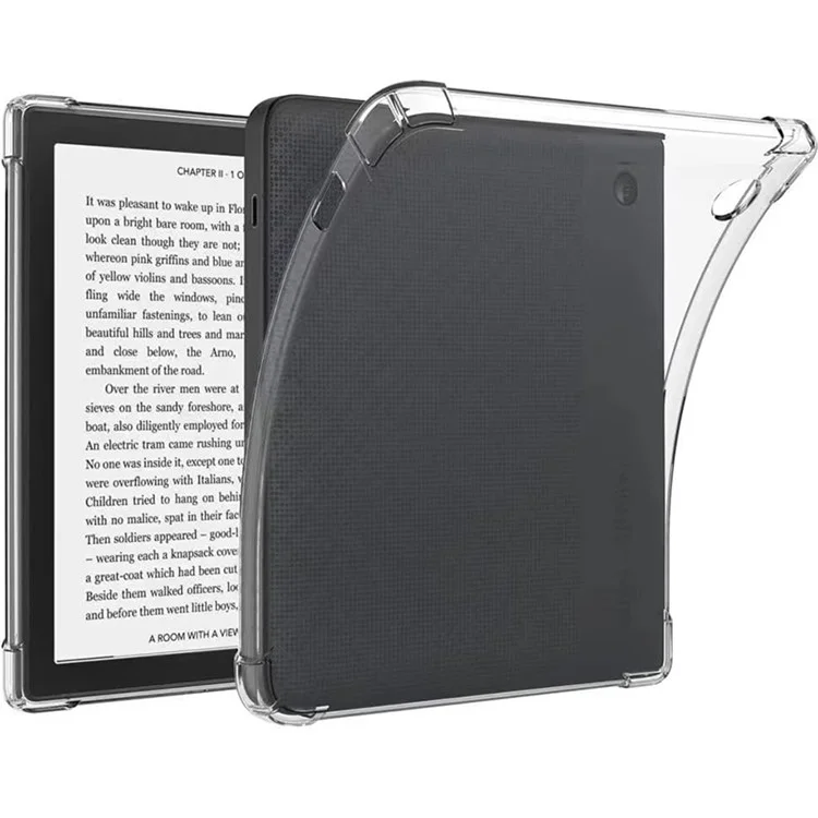 Für Kobo Libra 2 Hülle Transparente Sturzfeste Tablettabdeckung mit vier Ecken