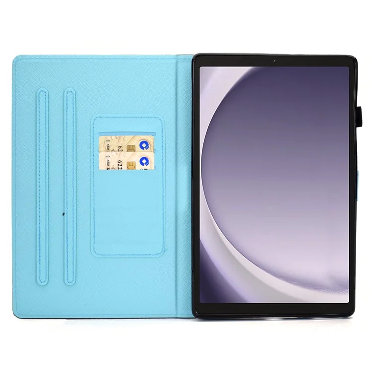 Für Samsung Galaxy Tab A9 PU-Leder-Hülle, Ständer, Kartenfach, Muster, Tablet-Hülle - Bike Boy