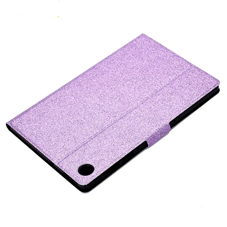Für Samsung Galaxy Tab A9 Stand Case Glitter PU Leder Kartensteckplätze Tablet Cover - Lila