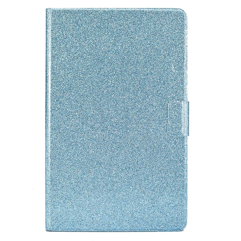 For Samsung Galaxy Tab A9+ Glitter PU Leather Case Card Slots Stand Protective Cover - Blue