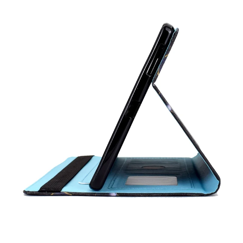 For Samsung Galaxy Tab A11+ / A9+ PU Leather Stand Cover Elastic Band Pattern Printing Tablet Case - Butterfly and Tree