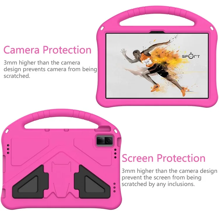 Para Xiaomi Redmi Pad SE / Lenovo Tab M10 5G / Funda de Tableta TCL Tab 11 WiFi Asa Soporte EVA Cubierta - Rosa
