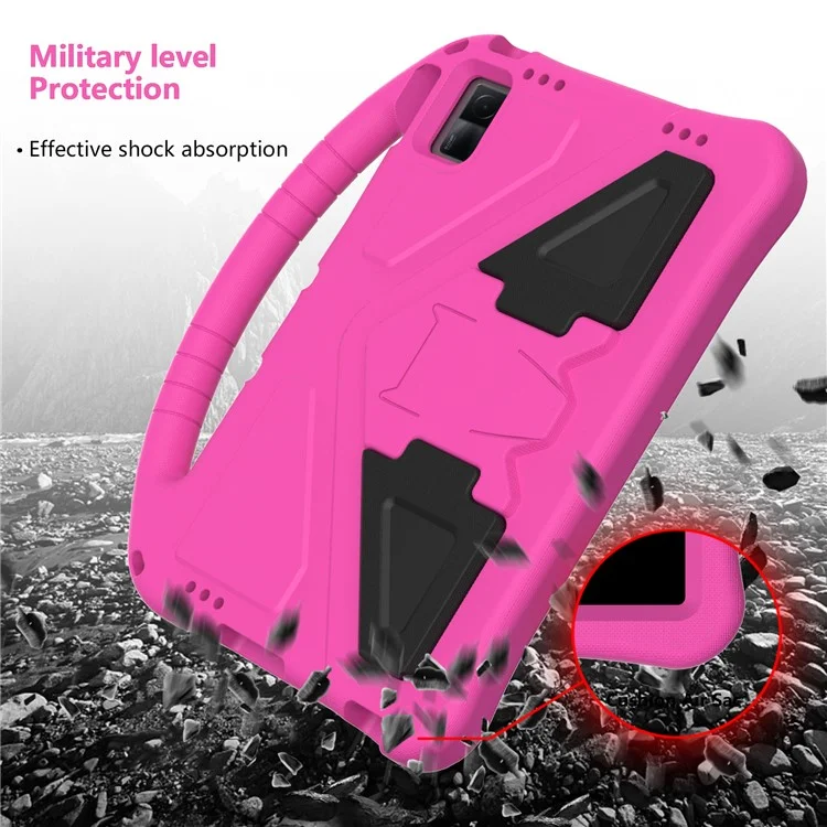Para Xiaomi Redmi Pad SE / Lenovo Tab M10 5G / Funda de Tableta TCL Tab 11 WiFi Asa Soporte EVA Cubierta - Rosa