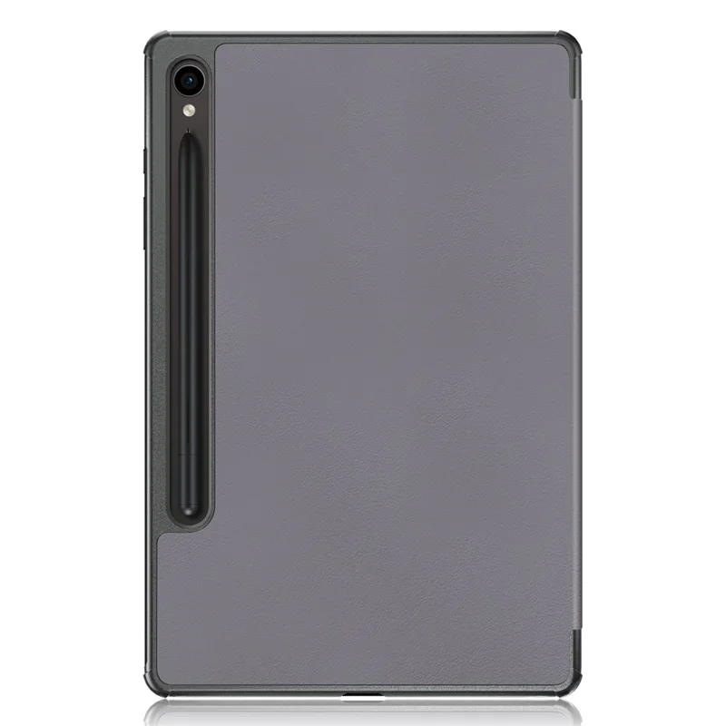 Для Samsung Galaxy Tab S9 FE sm-x510 sm-x516 Кожаный чехол с трехслойной подставкой Чехол для планшета - Серый
