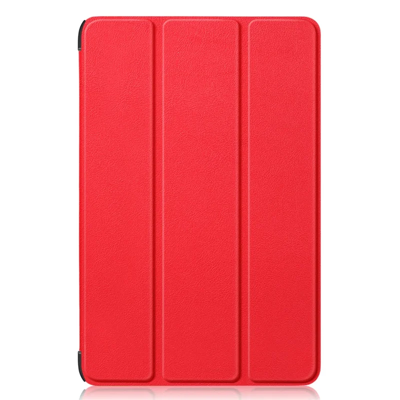 Para Samsung Galaxy Tab S9 FE sm-x510 sm-x516 Capa de Couro Dobrável Tripla Tela Tablet Cover - Vermelho