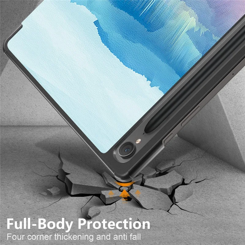 Per Samsung Galaxy Tab S9 FE sm-x510 sm-x516 Case Tri-fold Stand Pattern Printing Tablet Cover - Fantasy Deer