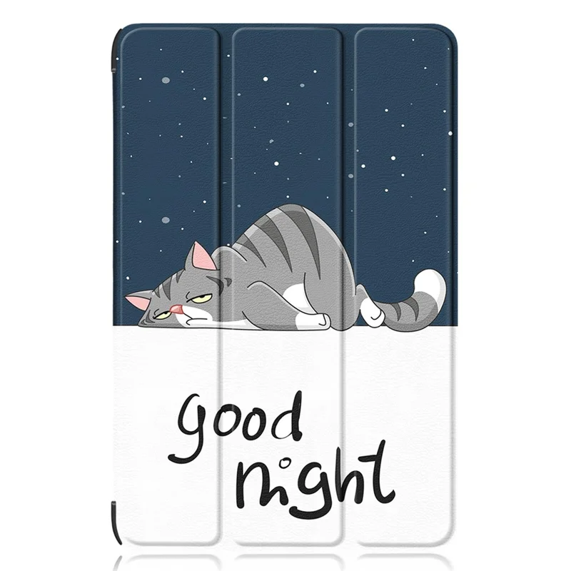 For Samsung Galaxy Tab S9 FE sm-x510 sm-x516 Case Tri-fold Stand Pattern Printing Tablet Cover - Cat