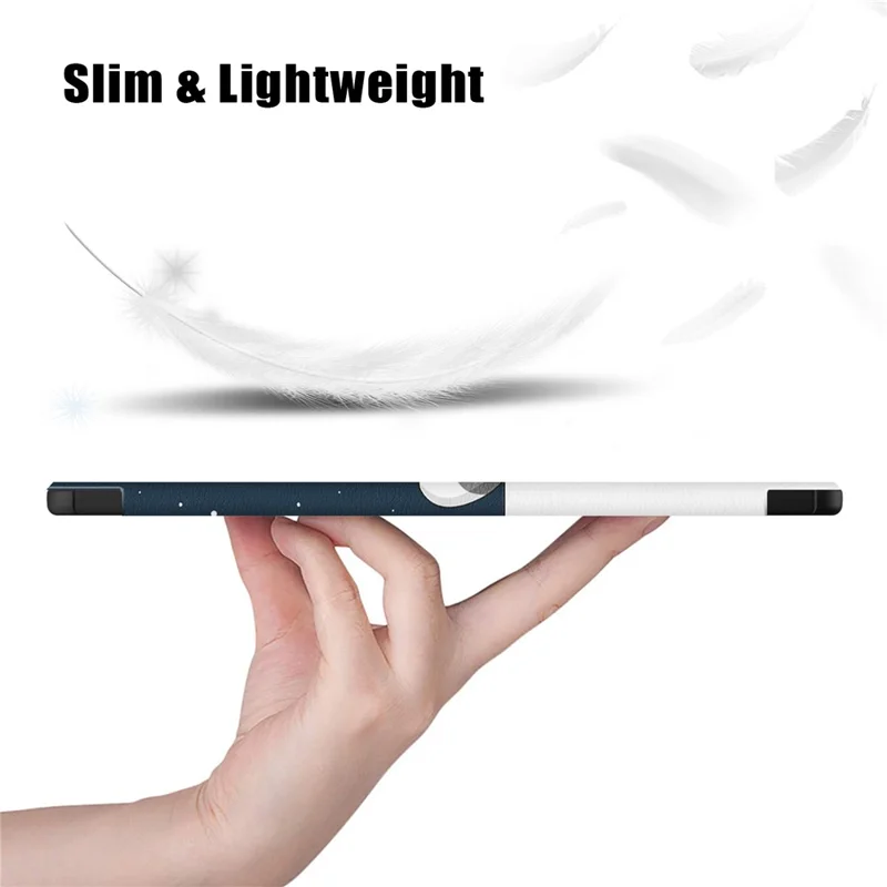 For Samsung Galaxy Tab S9 FE sm-x510 sm-x516 Case Tri-fold Stand Pattern Printing Tablet Cover - Cat