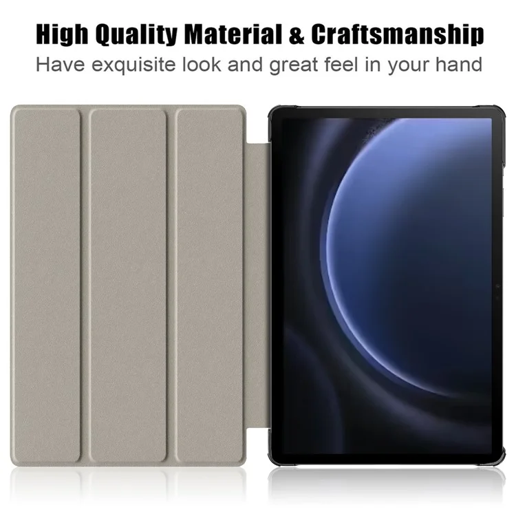 For Samsung Galaxy Tab S9 FE sm-x510 sm-x516 Case Tri-fold Stand Pattern Printing Tablet Cover - Nightfall