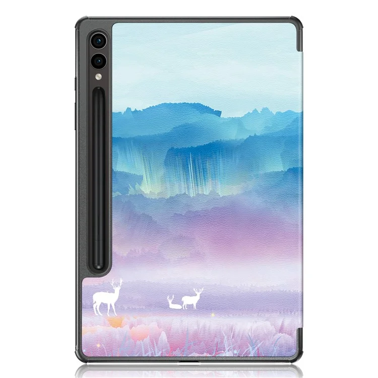 Para Samsung Galaxy Tab S9 FE+ SM-x610 / SM-616 Capa Tri-fold Stand Capa de Couro Tablet - Fantasy Deer