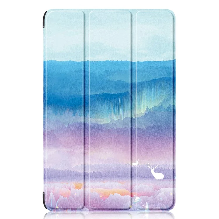 Para Samsung Galaxy Tab S9 FE+ SM-x610 / SM-616 Capa Tri-fold Stand Capa de Couro Tablet - Fantasy Deer