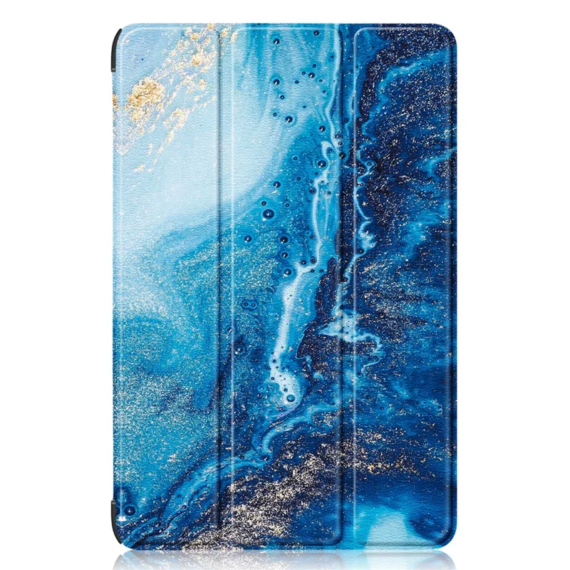 For Samsung Galaxy Tab S9 FE+ SM-x610 / SM-616 Case Tri-fold Stand Leather Tablet Cover - Wave
