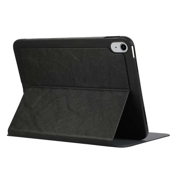 Para iPad 10.9 (2022) Case Stand Folio PU Leather Tablet Cover com Auto Sleep / Wake - Preto