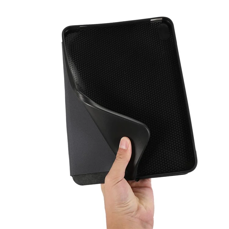 Para iPad 10.9 (2022) Case Stand Folio PU Leather Tablet Cover com Auto Sleep / Wake - Preto