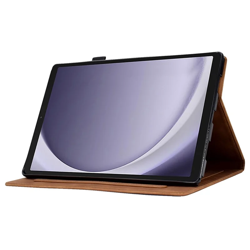 Per Samsung Galaxy Tab A9+ Cover in Pelle PU Custodia Tablet con Supporto per Schede - Marrone