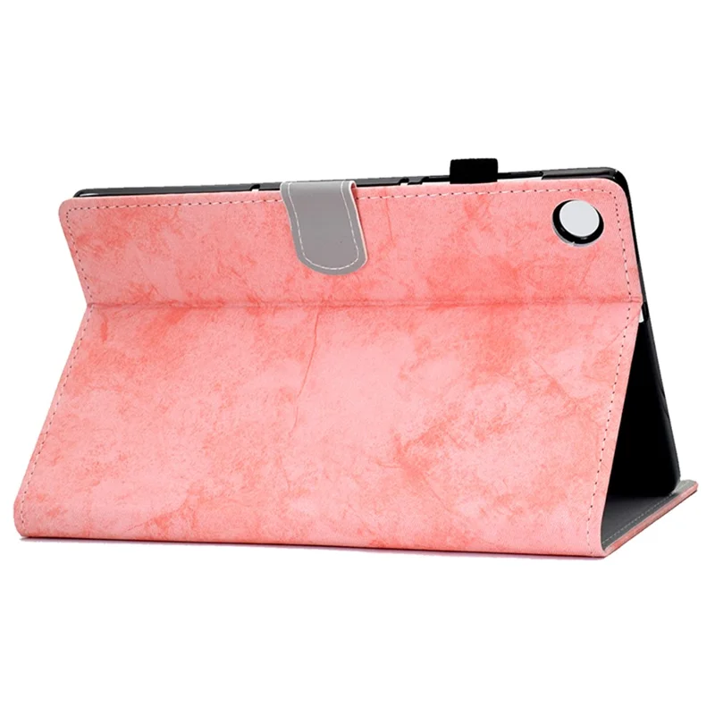 For Samsung Galaxy Tab A9 Leather Case Cloth Texture Card Holder Tablet Cover - Pink