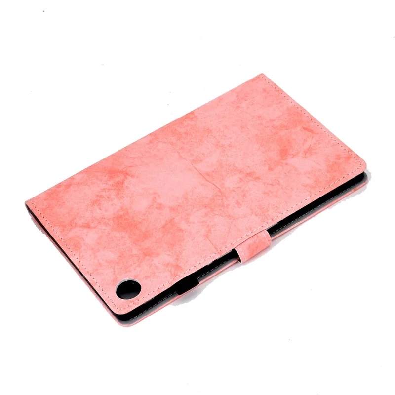 For Samsung Galaxy Tab A9 Leather Case Cloth Texture Card Holder Tablet Cover - Pink