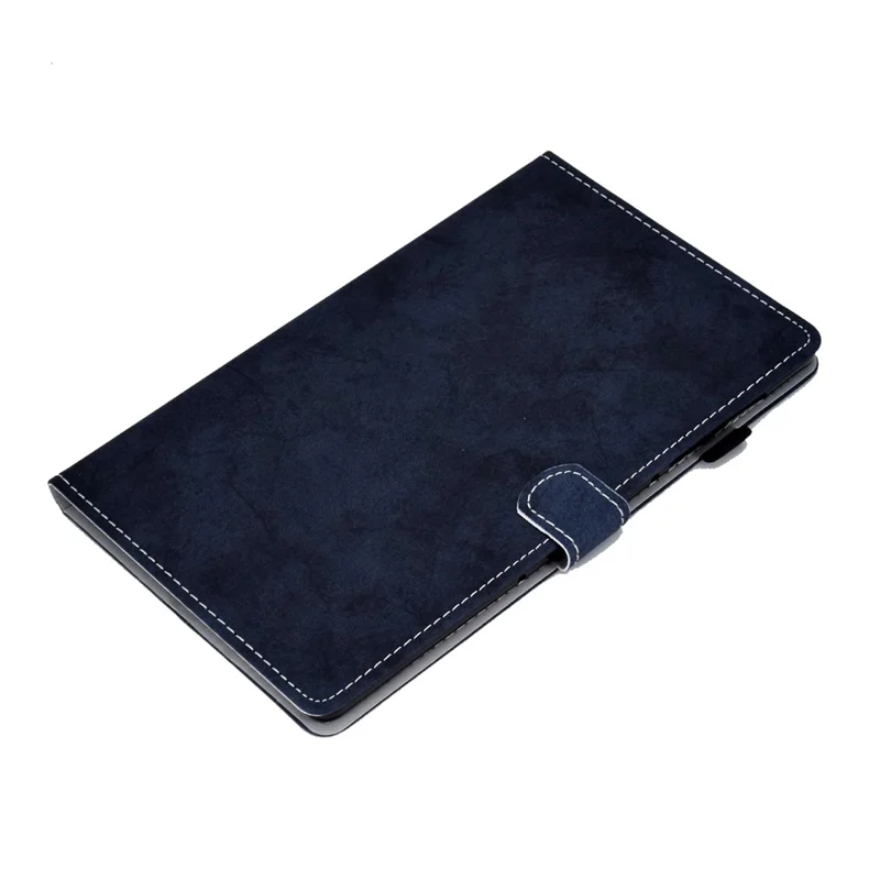 Capa de Couro para Samsung Galaxy Tab A9 com Textura de Tecido e Suporte para Cartões - Preto