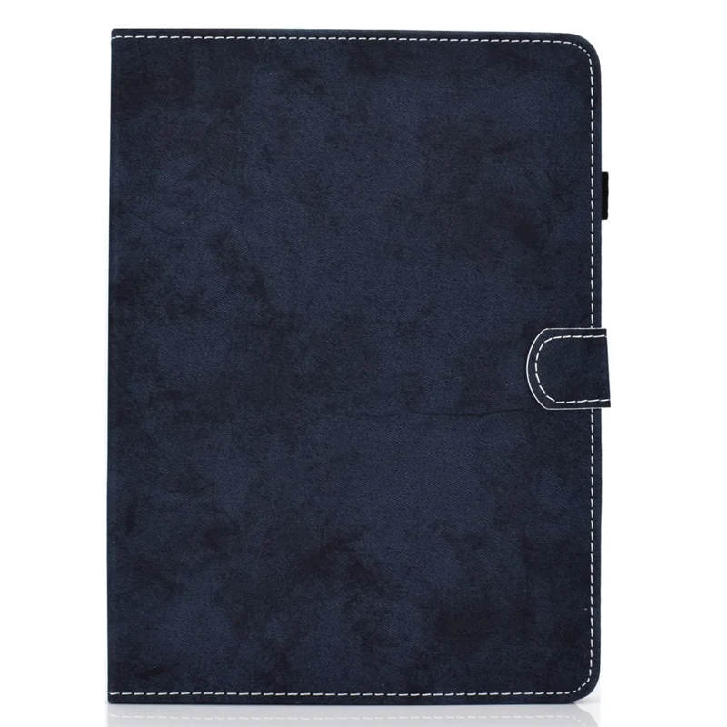 Capa de Couro para Samsung Galaxy Tab A9 com Textura de Tecido e Suporte para Cartões - Preto