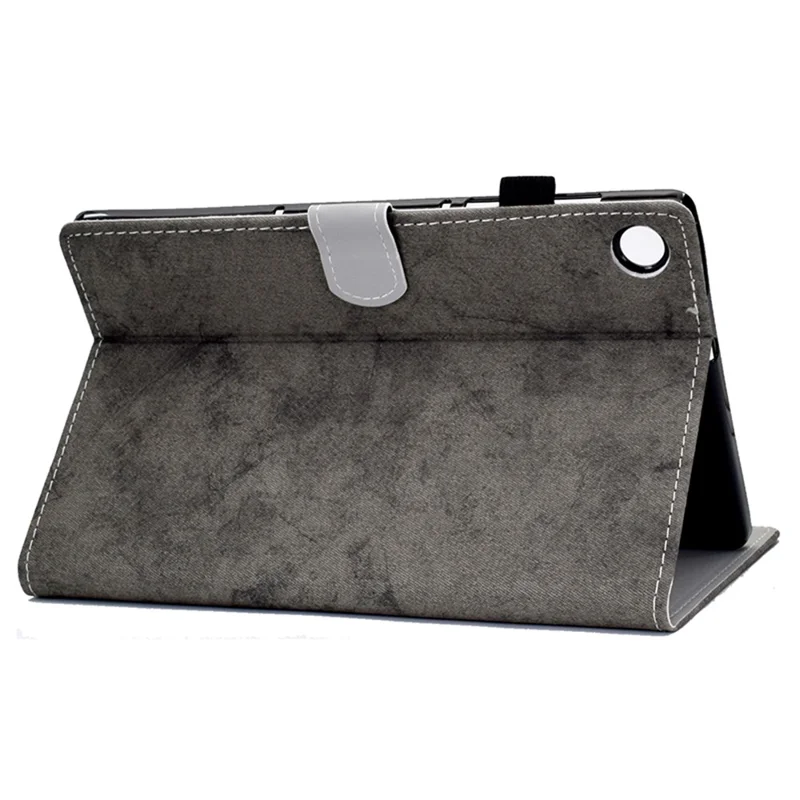For Samsung Galaxy Tab A9+ Case Cloth Texture Card Slots Tablet Leather Cover - Grey