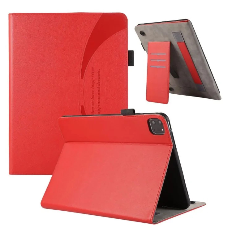 Per iPad Pro 11 (2021) / (2020) / (2022) / iPad Air 11 (2024) / Air (2022) / (2020) Custodia Anti-caduta in Pelle PU Custodia Tablet - Rosso
