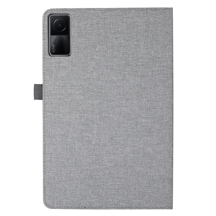 Funda Xiaomi Redmi Pad SE, Cubierta de Cuero con Soporte y Tarjetero - Gris