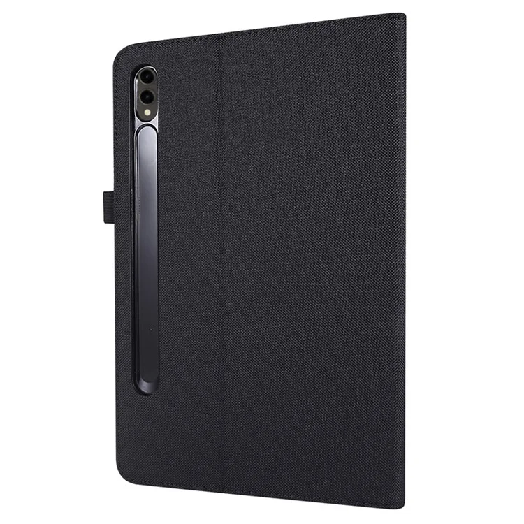 Для Samsung Galaxy Tab S9 Ultra Case Case Clate Tlatch Texture Card Держатель Планшета Для Таблеток - Черный