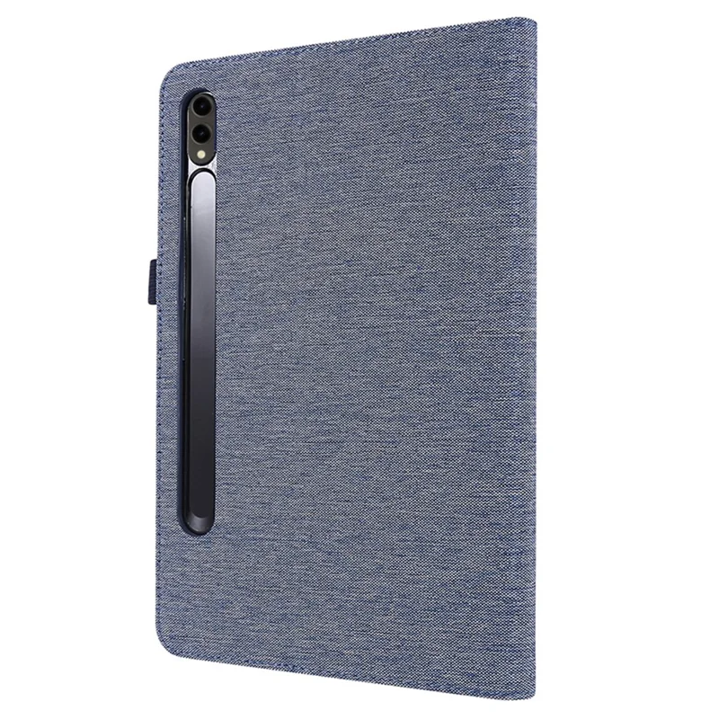 For Samsung Galaxy Tab S9+ Case Stand Card Holder Leather Tablet Cover - Blue