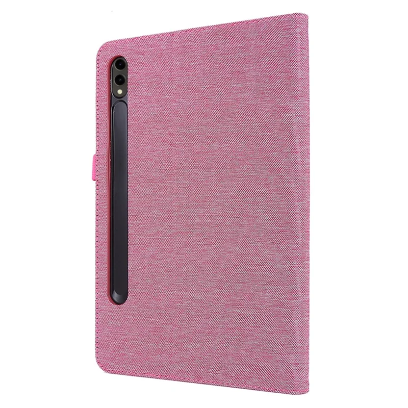 For Samsung Galaxy Tab S9+ Case Stand Card Holder Leather Tablet Cover - Pink