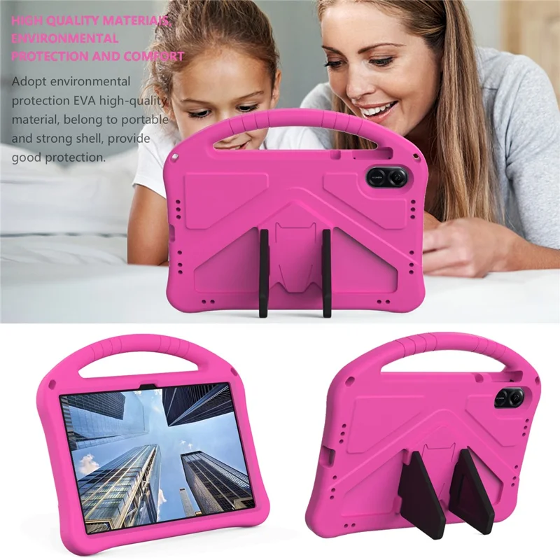 Til Honor Pad X9 / Pad X8 Pro Case EVA-tabletbeskyttelse med håndtag og støtte - Rose