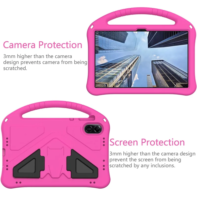Til Honor Pad X9 / Pad X8 Pro Case EVA-tabletbeskyttelse med håndtag og støtte - Rose