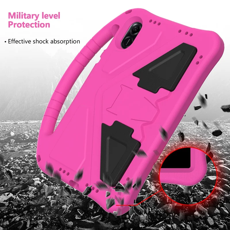 Til Honor Pad X9 / Pad X8 Pro Case EVA-tabletbeskyttelse med håndtag og støtte - Rose