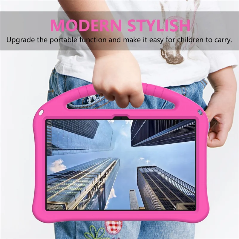 Til Honor Pad X9 / Pad X8 Pro Case EVA-tabletbeskyttelse med håndtag og støtte - Rose