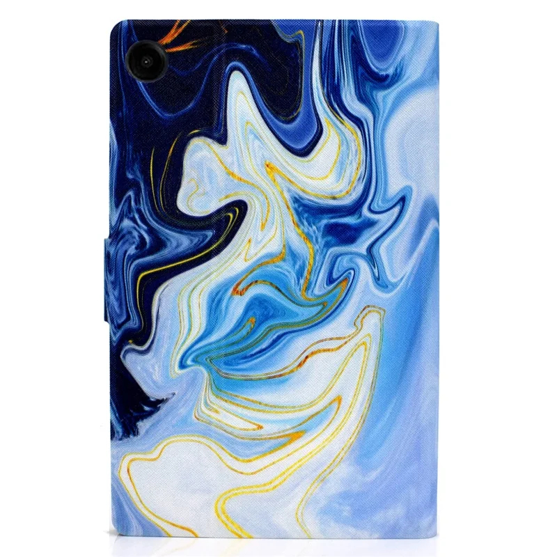 For Samsung Galaxy Tab A9 Case Card Slots Stand Tablet Leather Cover - Blue Marble