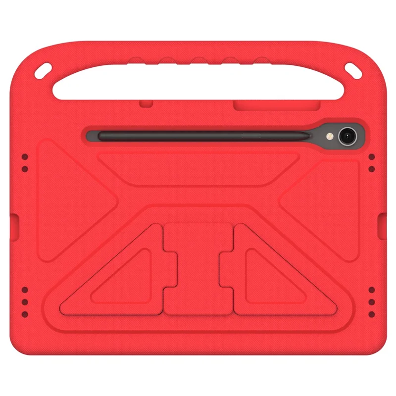 For Samsung Galaxy Tab S10 Lite / S10 FE / S9 FE Case Kickstand EVA Tablet Cover with Hand Grip - Red
