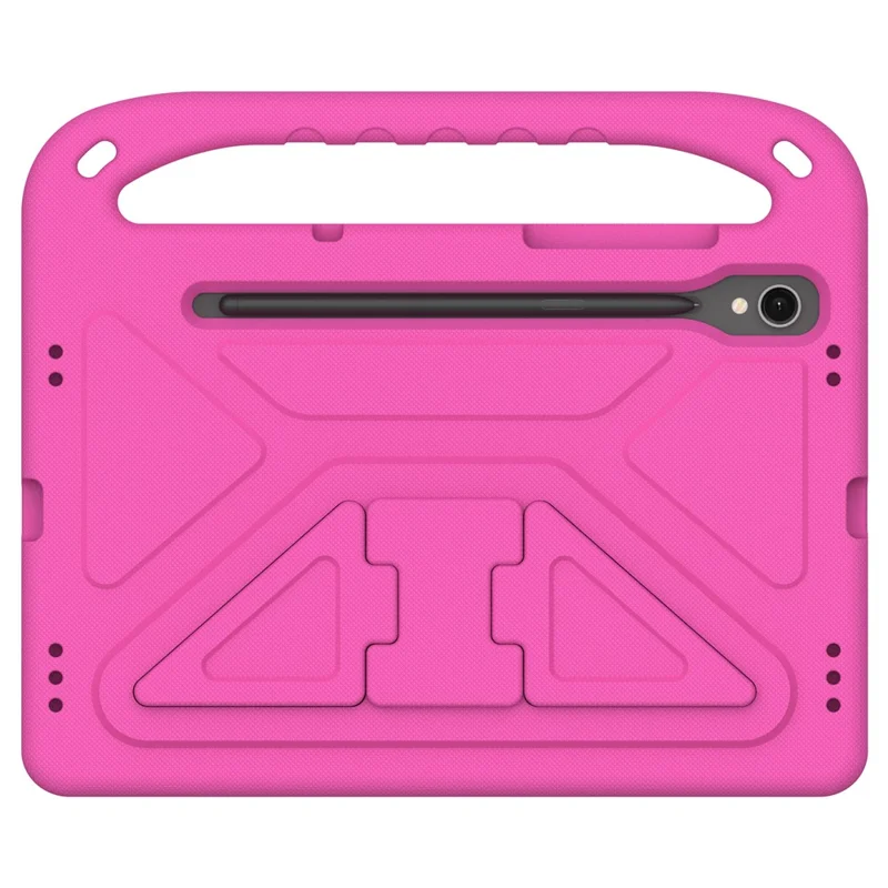 For Samsung Galaxy Tab S10 Lite / S10 FE / S9 FE Case Kickstand EVA Tablet Cover with Hand Grip - Rose