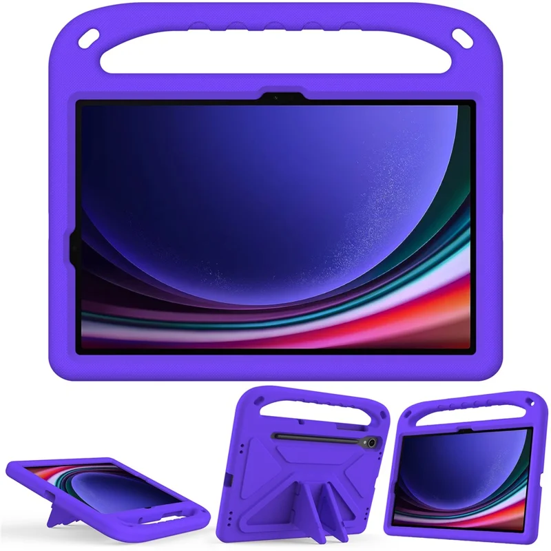 Capa para Tablet EVA com Suporte e Alça para Samsung Galaxy Tab S10 Lite / S10 FE / S9 FE - Roxo