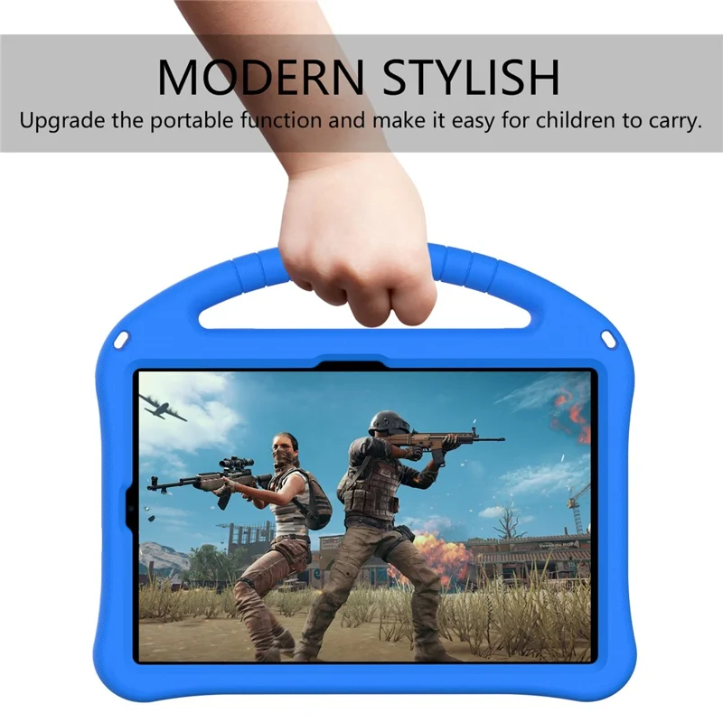 Funda con asa y soporte para tablet Xiaomi Pad 6 / Pad 6 Pro / Huawei MatePad SE 11 Kids, carcasa resistente de EVA - Azul