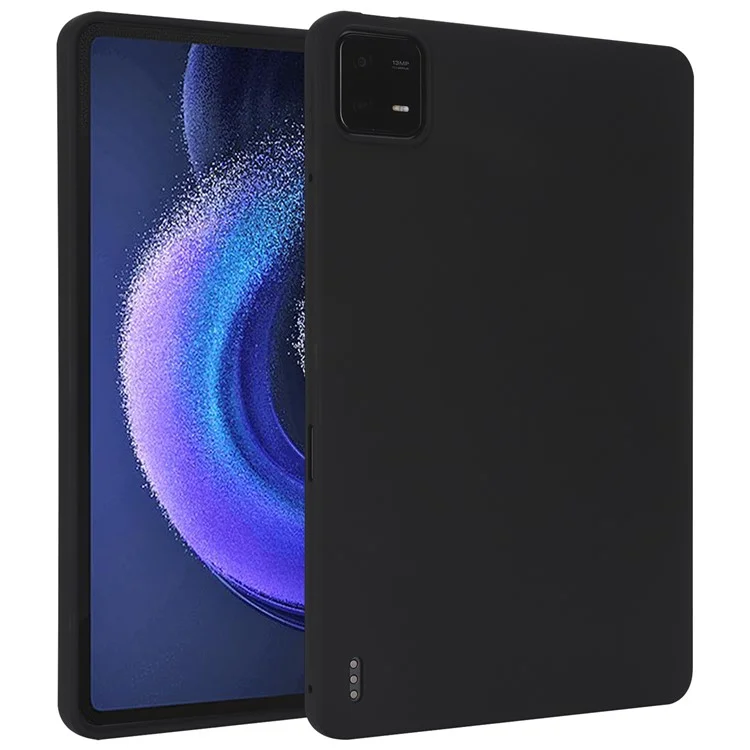 Para Xiaomi Pad 6 / Pad 6 Pro Funda Airbag de Cuatro Esquinas Piel-Toque TPU Funda para Tableta - Negro