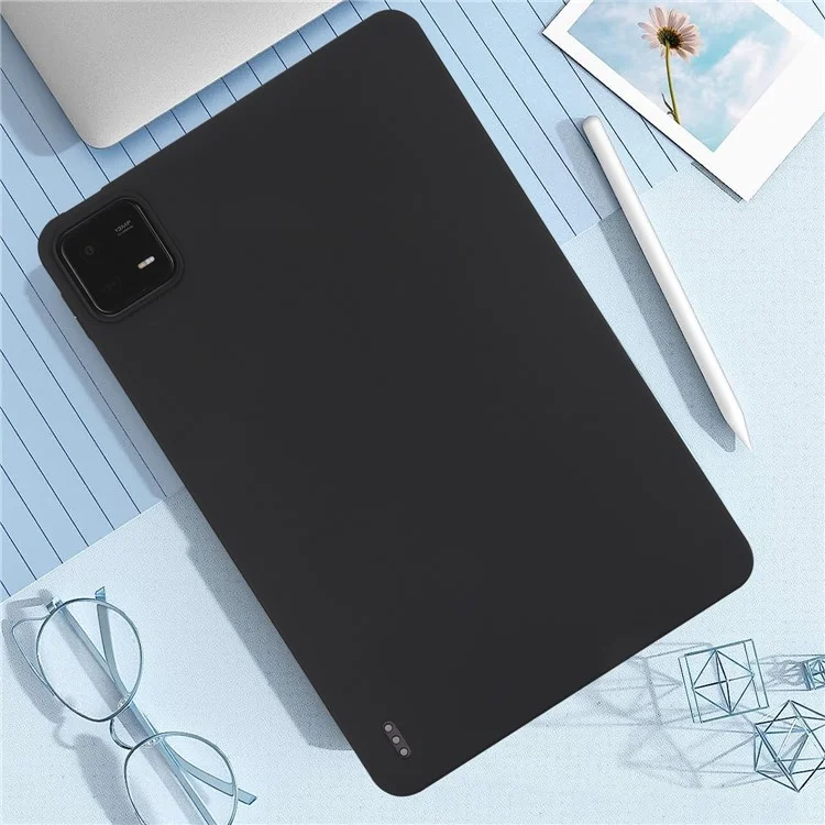 Para Xiaomi Pad 6 / Pad 6 Pro Funda Airbag de Cuatro Esquinas Piel-Toque TPU Funda para Tableta - Negro