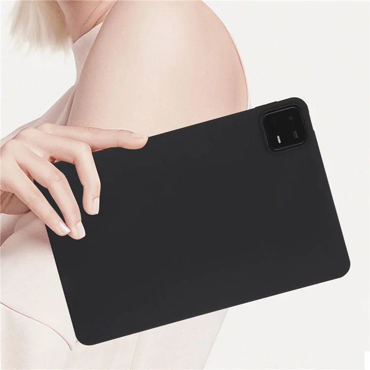 Para Xiaomi Pad 6 / Pad 6 Pro Funda Airbag de Cuatro Esquinas Piel-Toque TPU Funda para Tableta - Negro